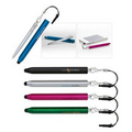 Twist action plastic stylus pen with earphone jack